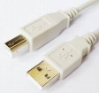 Kabelis Brackton USB Male - USB Male B 3m White (US2-ABB-0300.L