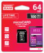 Goodram 64GB microSDXC class 10 UHS I + Adapter (M1AA-0640R12