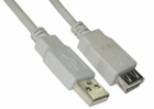 Cable Brackton USB Male - USB Female 2m White (US2-VEB-0200.L