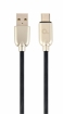 Gembird USB Male - USB Type C Male Premium rubber 1m Black (CC-USB2R-AMCM-1M