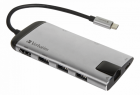Verbatim USB-C Multiport hub HDMI LAN USB SD MicroSD (49142V