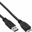 Kabelis Brackton USB Male - MicroUSB Male 3.0 2m Black (US3-AMB-0200.B