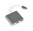 Gembird USB type-C multi-adapter (USB type C; USB 3.0, HDMI) (A-CM-HDMIF-02-SG