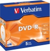 Blank DVD-R AZO Verbatim 4.7GB 16x 5 Pack Jewel (43519V