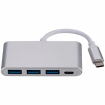RoGer AD15641 USB-C Hub 3 x USB 3.0 / USB-C Silver (AD15641