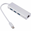 RoGer AD15642 USB-C Hub 3 x USB 3.0 / RJ45 Silver (AD15642