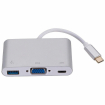 RoGer Type-C to VGA / USB / USB-C Silver (AD15645