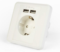 Gembird AC Wall Socket with 2 port USB Charger (EG-ACU2A2-01