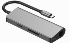 Gembird USB Type-C 5-in-1 multi-port adapter (Hub + HDMI + PD + card reader + LAN) (A-CM-COMBO5-01