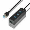 Axagon HUE-S2BL USB3.0 charging hub 1.2m (HUE-S2BL