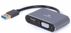 Gembird USB to HDMI + VGA Display Adapter Space Grey (A-USB3-HDMIVGA-01