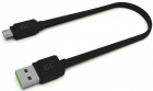Cable Green Cell USB-A Male - Micro USB Male with Fast Charging 25cm Black (KABGC01