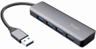 USB Hub Trust Halyx 4 Port USB 3.2 Gen1 Hub Grey (23327