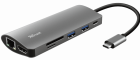Dokstacija Trust Dalyx 7-in-1 USB-C Silver (23775