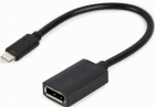 Cable Gembird USB Type-C Male - DisplayPort Female 4K 15cm Black (A-CM-DPF-02