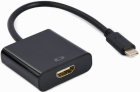Adapter Gembird USB Type-C Male - HDMI Female 4K@30Hz 15cm Black (A-CM-HDMIF-03