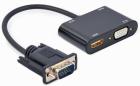 Adapter Gembird VGA Male - HDMI Female 0.15m Black (A-VGA-HDMI-02