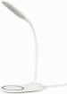 Galda lampa Gembird Desk Lamp with Wireless Charger White (TA-WPC10-LED-01-W