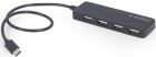 USB Centrmezgls Gembird 4-port USB Type-C Black (UHB-CM-U2P4-01