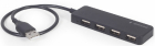 USB Centrmezgls Gembird 4-port USB hub Black (UHB-U2P4-06