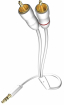 Kabelis Inakustik 3.5mm Male  - 2x RCA 0.5m White (003100005