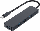 USB Centrmezgls Gembird USB Type-C 4-port Black (UHB-CM-U3P4-01