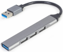 USB Centrmezgls Gembird 4-port USB 3.1 Silver (UHB-U3P1U2P3-02