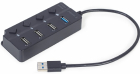 USB Centrmezgls Gembird 4-port USB 3.1 Black (UHB-U3P1U2P3P-01