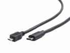 Cable Gembird MicroUSB Male - Type C Male 1m Black (CCP-USB2-MBMCM-1M