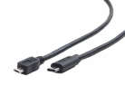 Kabelis Gembird MicroUSB Male - Type C Male 1m Black (CCP-USB2-MBMCM-1M