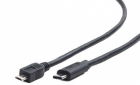 Cable Gembird MicroUSB Male - Type C Male 1.8m Black (CCP-USB2-MBMCM-6